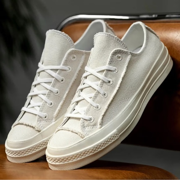 Converse Other - Converse Chuck Taylor All Star 70 Ox Upcycled Canvas Natural Egret Sneakers